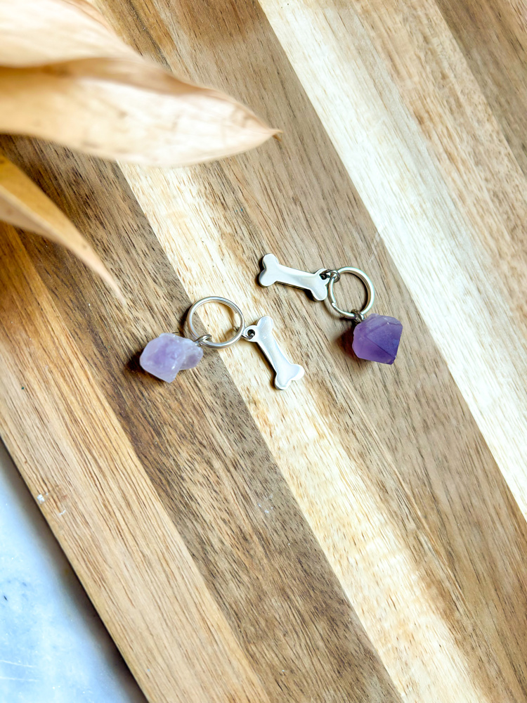 Charm! Amethyst Charm for Dogs or Dog Moms! Gift ideas - Crystal healing