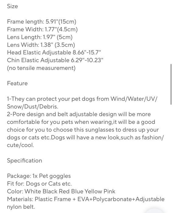 Foldable Pet Glasses - Dog Goggles  - Fashion Sunglasses Summer Sunscreen