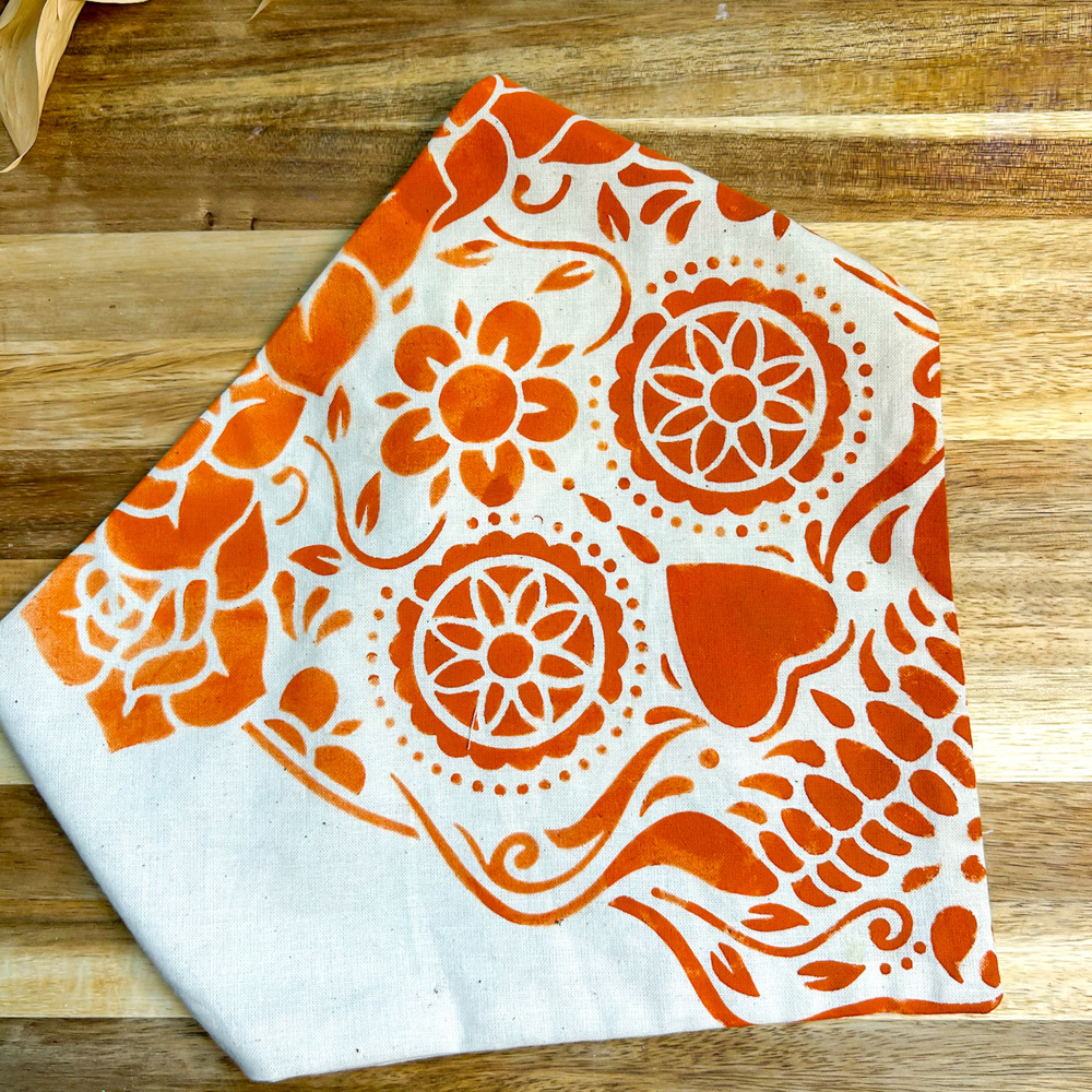 Hand painted Halloween Dog bandana - Dog costume- Spooky Style for Your Furry Friend!