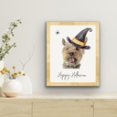  Spooky Dog Portrait: Personalized Halloween Wall Decor - Art Print