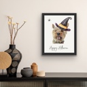  Spooky Dog Portrait: Personalized Halloween Wall Decor - Art Print