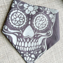  Halloween Dog Bandana | Hand painted, Handmade | Black skull