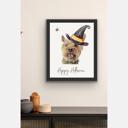  Spooky Dog Portrait: Personalized Halloween Wall Decor - Art Print