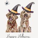  Spooky Dog Portrait: Personalized Halloween Wall Decor - Art Print