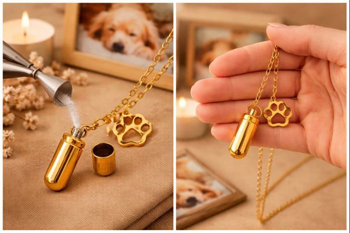 Cylinder Memorial Urn Necklace – PET LOSS