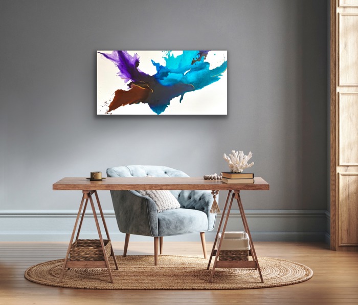 Original Abstract Modern Painting - Free shipping - Home Decor