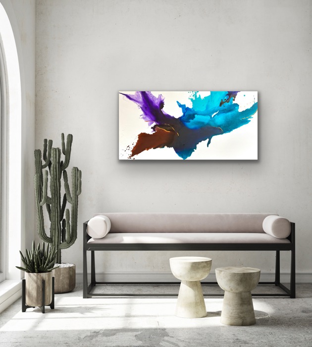 Original Abstract Modern Painting - Free shipping - Home Decor