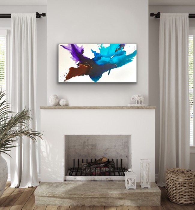 Original Abstract Modern Painting - Free shipping - Home Decor