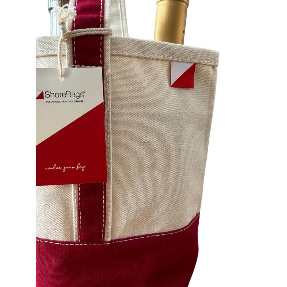 Double Bottle Canvas Wine Gift Host Bag - Gift ideas!