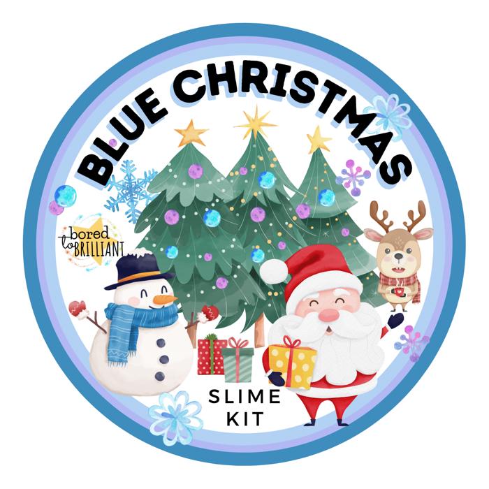 Blue Christmas Slime Kit