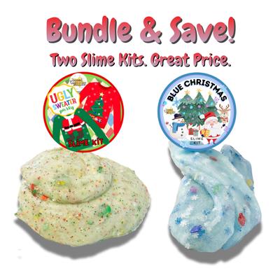 BUNDLE & SAVE on 'Blue Christmas' AND 'Ugly Sweater Christmas Party Slime Kits