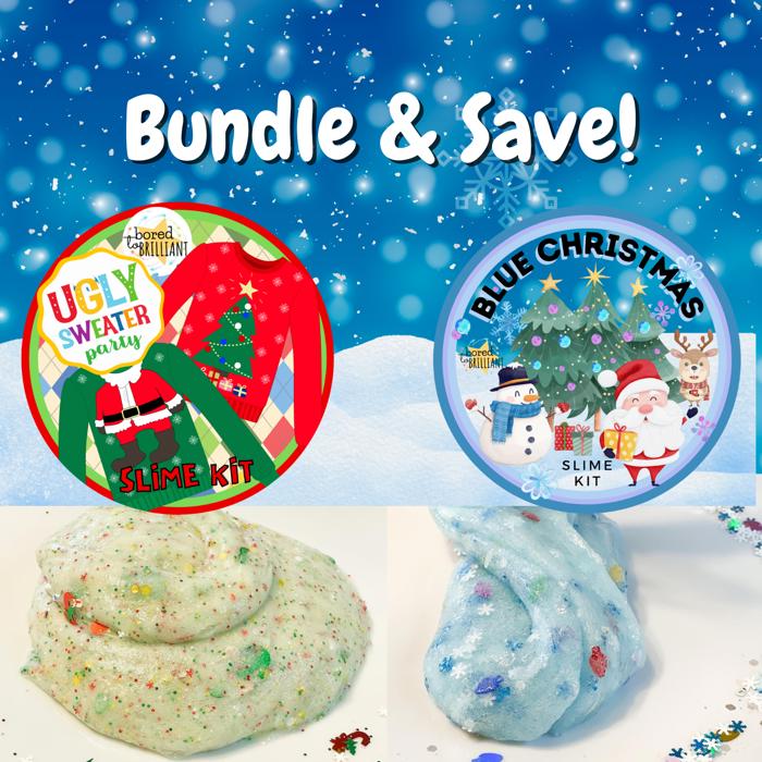 BUNDLE & SAVE 20% on 'Blue Christmas' AND 'Ugly Sweater Christmas Party Slime Kits