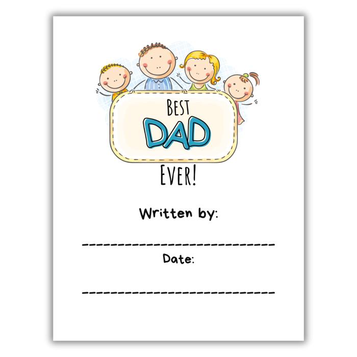 Best Dad Ever! | Personalized Writing & Drawing Book for Kids