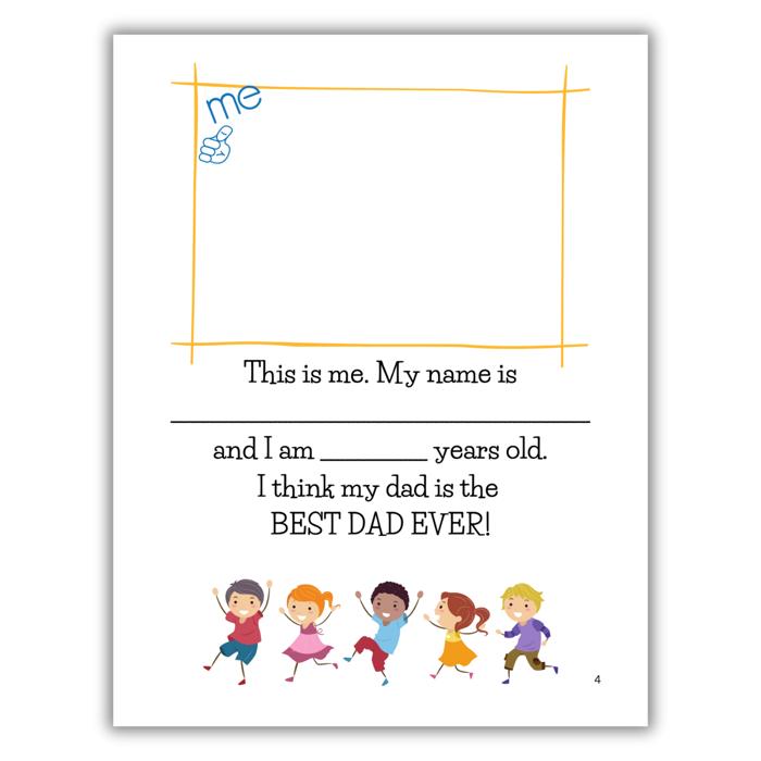 Best Dad Ever! | Personalized Writing & Drawing Book for Kids