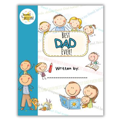 Best Dad Ever! | Personalized Writing & Drawing Book for Kids