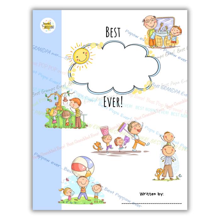 Best Grandpa Ever! | Personalized Writing & Drawing Book for Kids