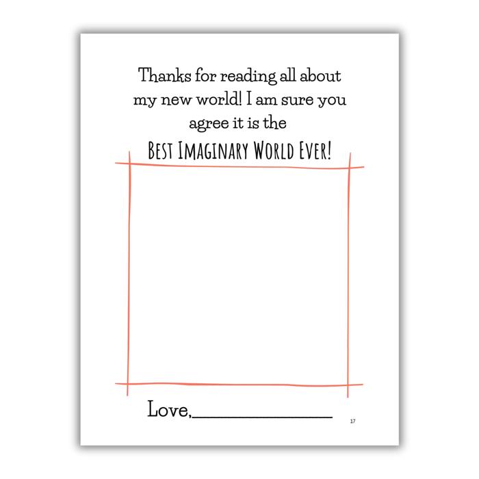 Best Imaginary World Ever! | Personalized Writing & Drawing Book for Kids