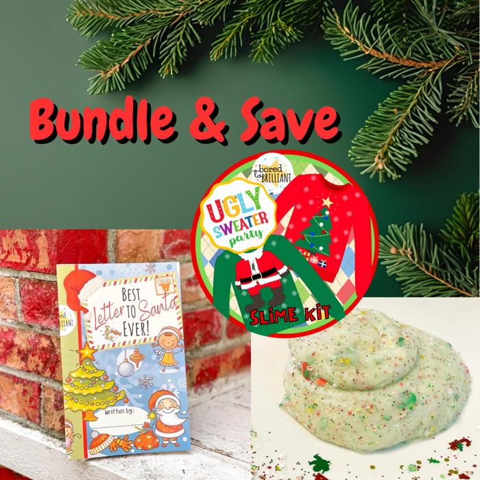 BUNDLE & SAVE on 'Best Letter to Santa Ever!' - Kids Book (Paperback) AND Ugly Sweater Christmas Party Slime Kit