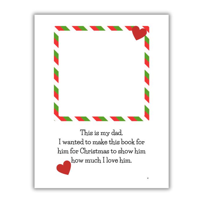 Merry Christmas Dad! | Personalized Writing & Drawing Book for Kids | Gift for Dad