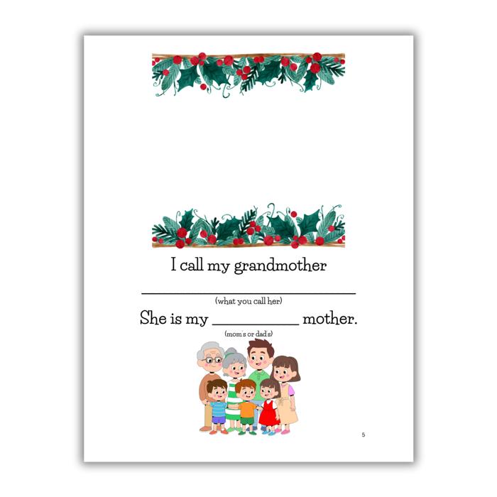 BUNDLE & SAVE! 'Merry Christmas Grandma' AND 'Merry Christmas Grandpa' | Personalized Writing & Drawing Book for Kids | Gifts for Grandma AND Grandpa
