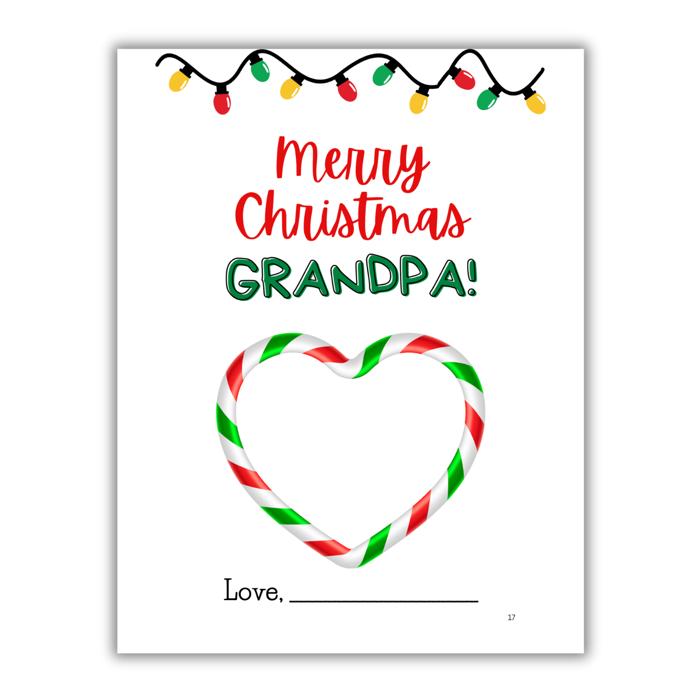 Merry Christmas Grandpa! | Personalized Writing & Drawing Book for Kids | Gift for Grandpa