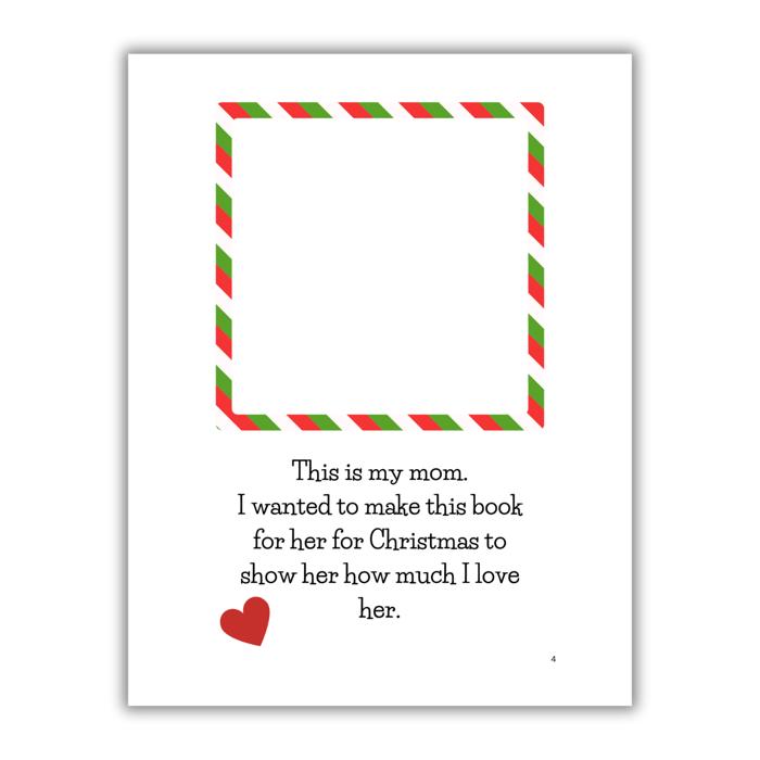 Merry Christmas Mom! | Personalized Writing & Drawing Book for Kids | Gift for Mom