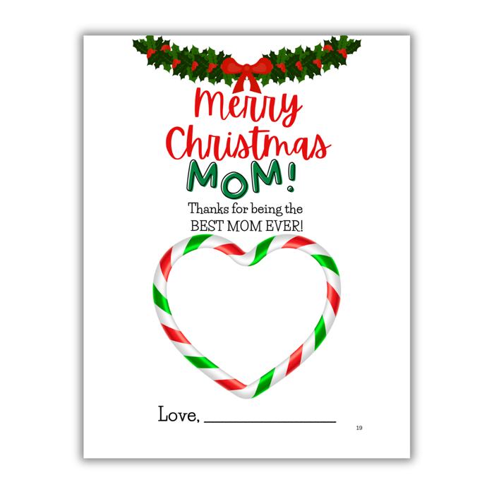 Merry Christmas Mom! | Personalized Writing & Drawing Book for Kids | Gift for Mom
