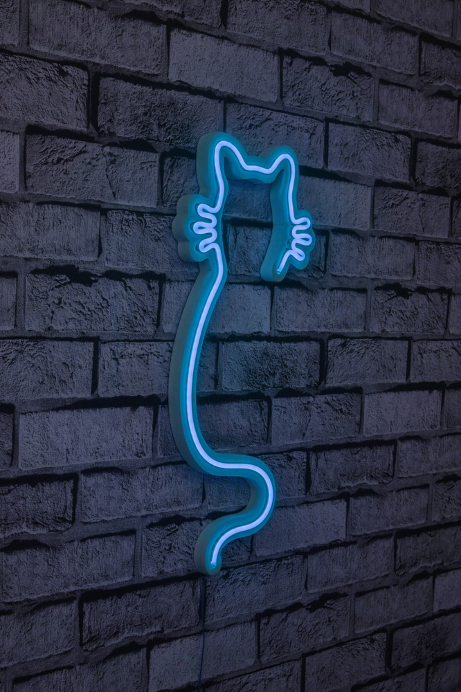 Blue Cat Led Neon Light Wall Decor