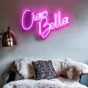 Pink Ciao Bella Led Neon Light Wall Decor