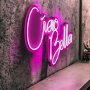 Pink Ciao Bella Led Neon Light Wall Decor