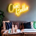 Yellow Ciao Bella Led Neon Light Wall Decor