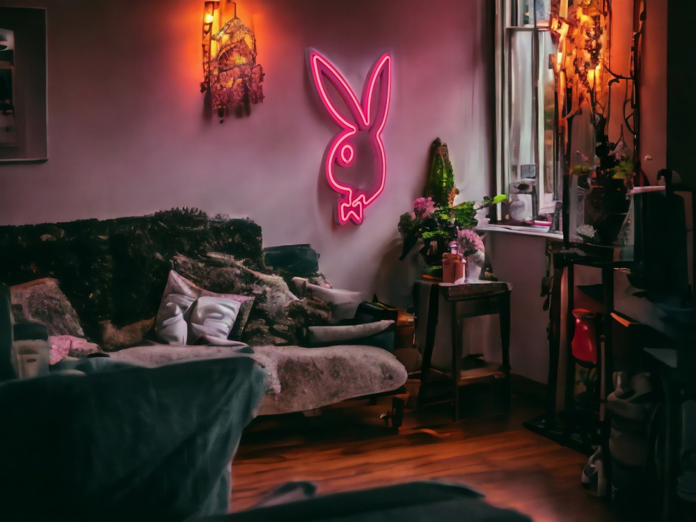 Pink Bunny Led Neon Light Bedroom Decor