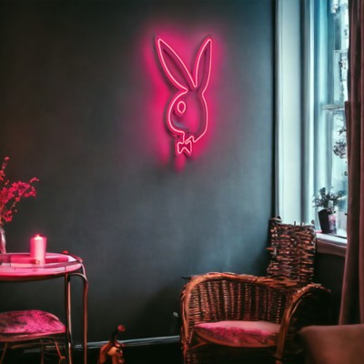 Pink Bunny Led Neon Light Bedroom Decor