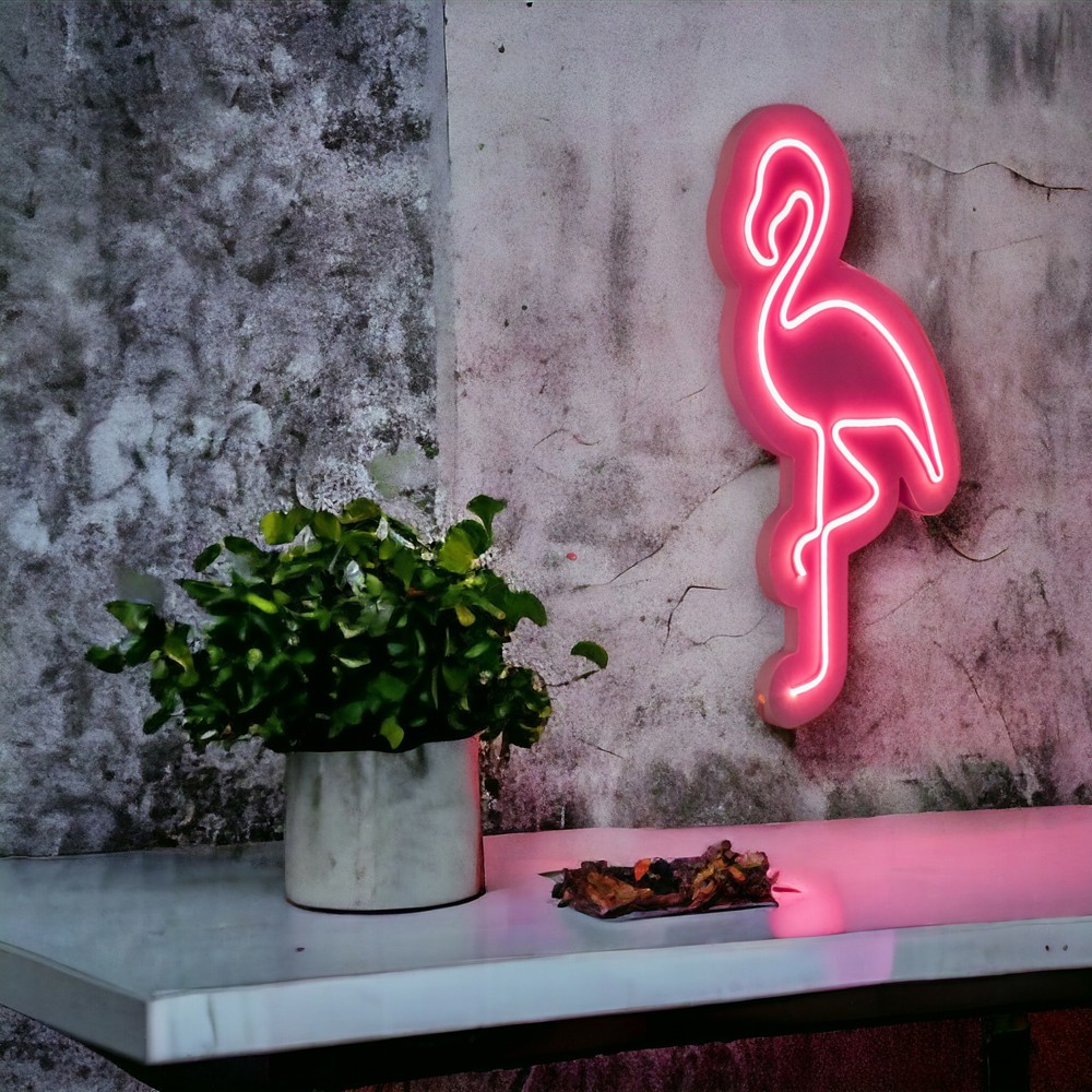 Pink Flamingo Led Neon Light Wall Decor