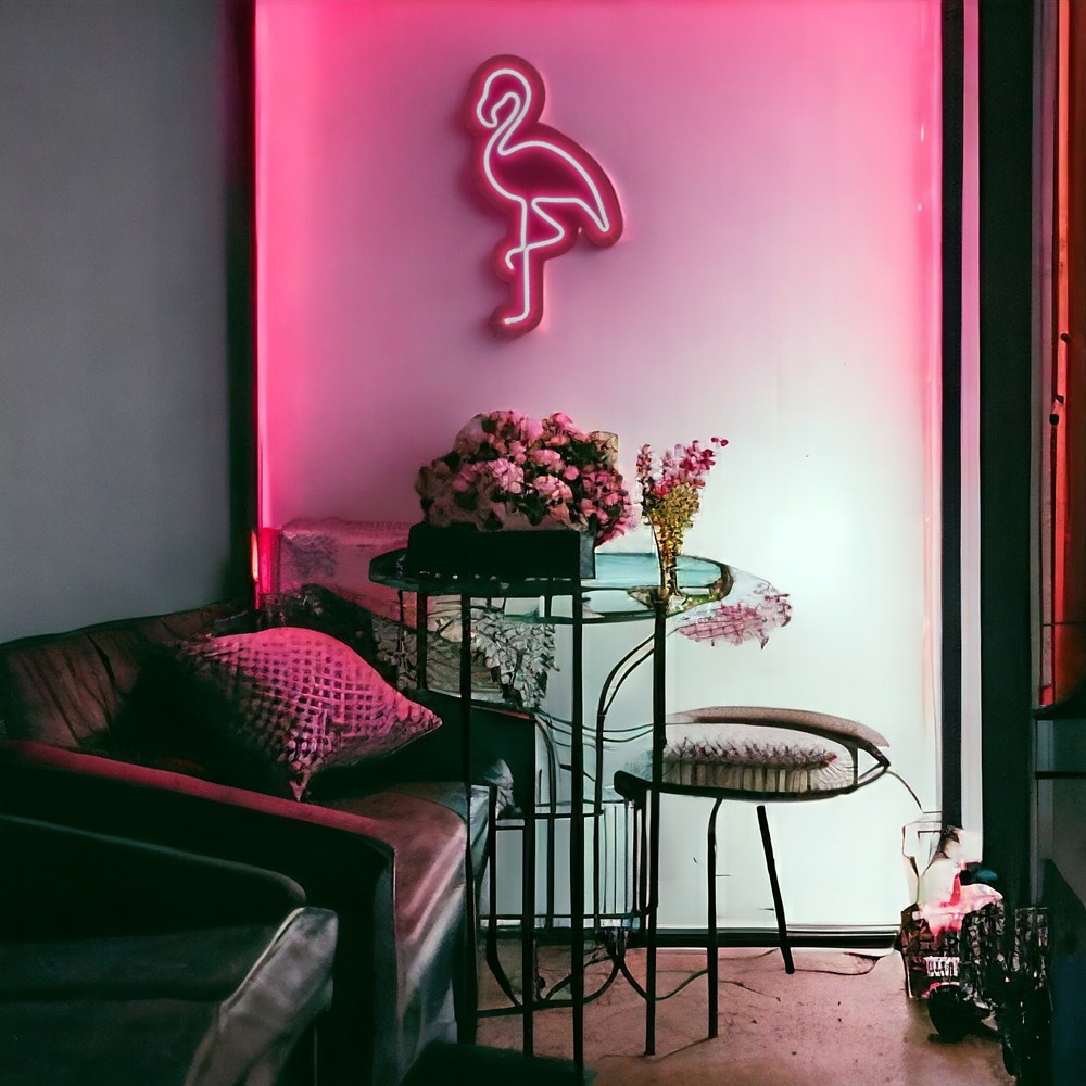 Pink Flamingo Led Neon Light Wall Decor