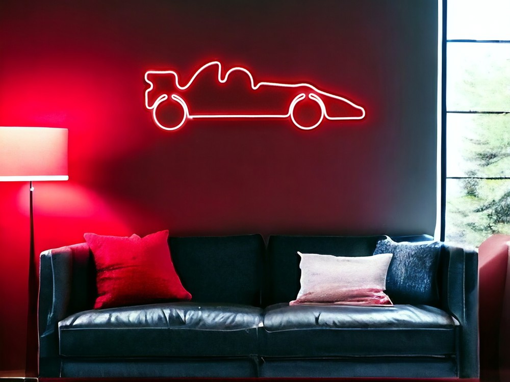 F1 Racing Car Led Neon Light Wall Decor