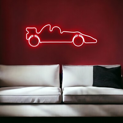 F1 Racing Car Led Neon Light Wall Decor