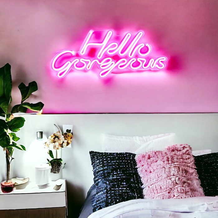 Hello Gorgeous Led Neon Light Wall Decor