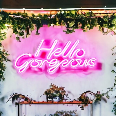 Hello Gorgeous Led Neon Light Wall Decor