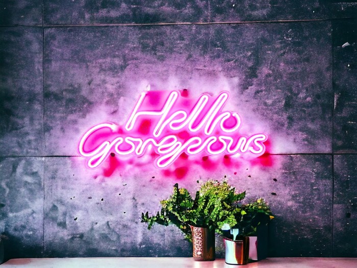 Hello Gorgeous Led Neon Light Wall Decor