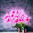  Hello Gorgeous Led Neon Light Wall Decor