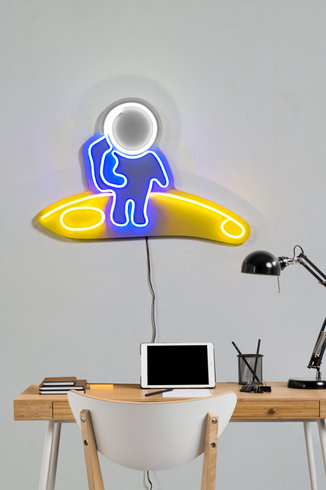 Astronaut LED Neon Wall Decor Light, Kids Room Space Decor