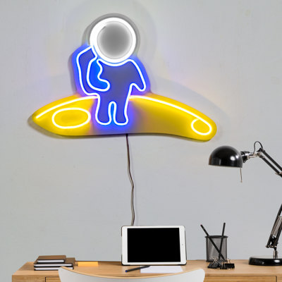 Astronaut LED Neon Wall Decor Light, Kids Room Space Decor