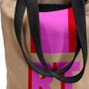  Personalized Tortoise Print Tote Bag, Large Shadow Initials