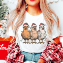  Graphic Tee, Tshirt, Christmas, Holiday, Chickens