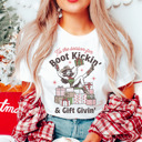  Graphic Tee, Tshirt, Christmas, Holiday, Boot Kickin and Gift Givin