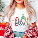  Graphic Tee, Tshirt, Holly Jolly Minimalsit Christmas