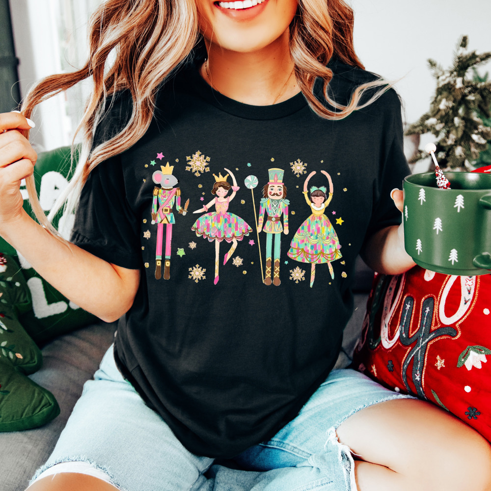 Graphic Tee, Tshirt, Christmas, Holiday, Bows, Nutcracker