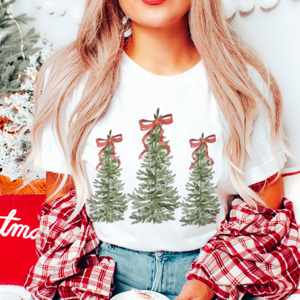 Graphic Tee, Tshirt, Couples Christmas Trees