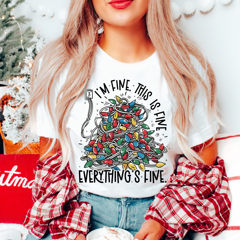 Graphic Tee, Tshirt, Christmas, Holiday, Everything Is Fine